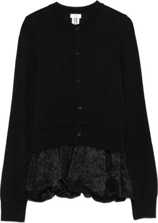 Comme Des Gar&ccedil;ons Cardigan con arricciatura - Nero