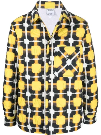 Marcelo Burlon Giacca-camicia a quadri - Giallo