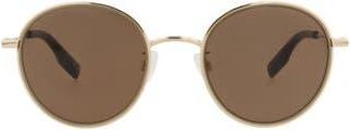 McQ by Alexander McQueen 49mm Core Round Sunglasses in Gold Gold Brown at Nordstrom Rack