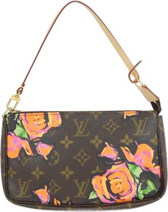 Louis Vuitton Brown Monogram Rose Coated Canvas Pochette Pouch (Pre-Owned)