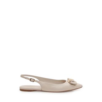 Ferragamo Ballerinas, female, White, Size: 5 1/2 US Vara Bow Slingback