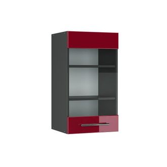Vicco Mobile Da Cucina In Vetro Fame-line, Rosso Bordeaux Lucido, 40 Cm Vicco
