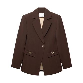 Aaiko Toulon Rpes 345 Blazer - Dames - Jassen - Bruin - Maat: L Leer