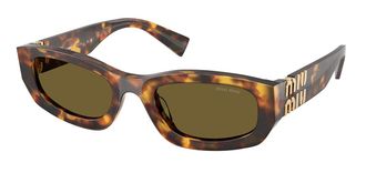 Miu Miu MUB04SF Asian Fit 14L09Z Womens Sunglasses Tortoiseshell Size 53