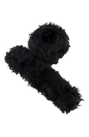 Gorski Genuine Shearling Cuffs in Black at Nordstrom