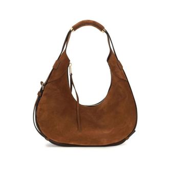 Moschino Borsa a spalla in camoscio Handle Me - - Bags - Donna - Marrone - ONE SIZE