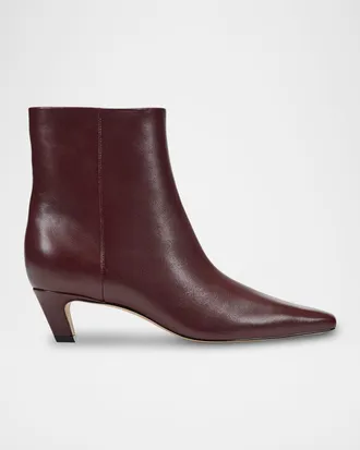 Marc Fisher Danai Leather Zip Ankle Booties