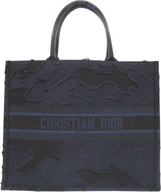 Dior Navy Canvas Tote Bag (Pre-Owned)