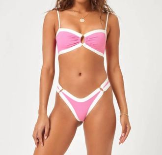 L*Space Anna Bitsy Bottom In Guava/cream