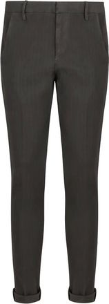 Dondup Broeken, Heren, Grijs, W35, Katoen, Katoenen chino broek met oprolbare pijpen