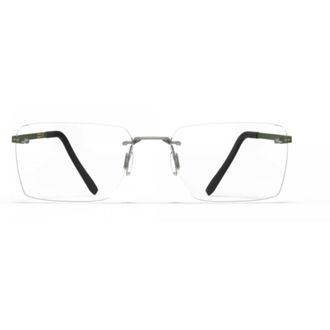 Blackfin Bf1071 Aero Loop B2-P1 Rimless Rectangular Lenses with Slim Metallic Temples
