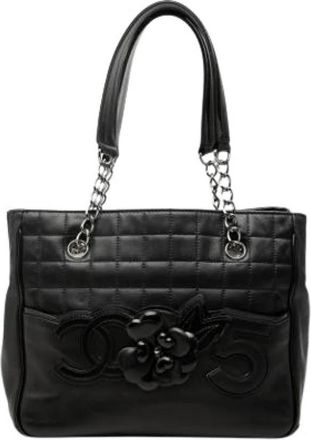 Chanel Pre-owned Lambskin Tote Bag - Dames - Vintage Shopper - Zwart - ONE Size - Leer - Vintage