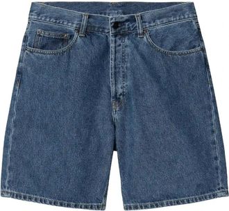 Carhartt Work in Progress Blauwe Heavy Stone Wash Denim Shorts - Heren - Denim shorts - Blauw - W33 - Denim - Korte Broeken