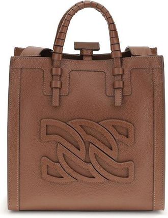 Casadei Brown Calf Leather Bos Taurus Shoulder Womens Bag