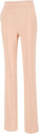 Elisabetta Franchi Rechte Broek - Dames - Straight fit broeken - Roze - S - Leer - Broeken