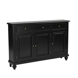 Ballard Designs Martin 3-Door Console Table - Black - Ballard Designs