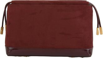 Elisabetta Franchi Pouch met su&egrave;de-effect - Dames - Clutches - Rood - ONE Size - Su&egrave;de - Tassen