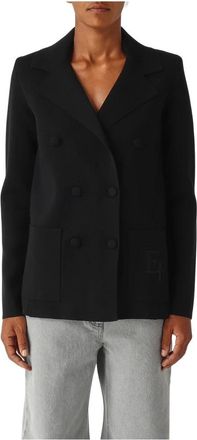 Elisabetta Franchi Dames, Jassen, Zwart, Maat: M Viscose