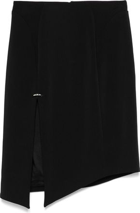 MUGLER Asymmetrical Black Mini Skirt