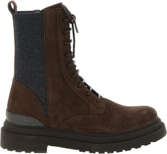 Brunello Cucinelli Brown Lace Up Boots