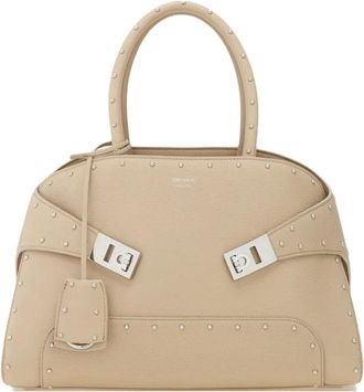 Ferragamo Borsa tote con borchie - Toni neutri