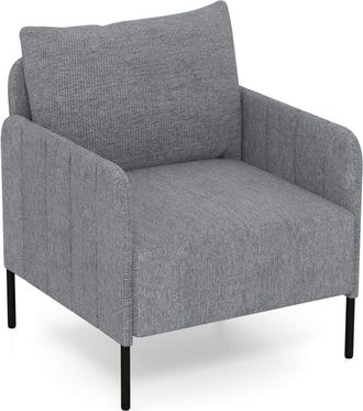 Costway Poltrona Relax, Poltrona Singola in Chenille con Cuscino, Sedia da Soggiorno con Piedini Regolabili, Sedia Moderna per Camera da Letto