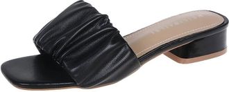 Generic Sandals For Women Rhinestone High heels Slipper Soft Leather pumps women shoes Shallow Slip-On Peep Toe sandals women Party shoes