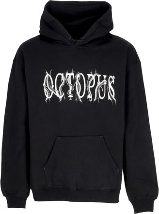 Octopus Logo Hoodie Zwart Tentacles Stijl - Heren - Hoodies - Zwart - XS - Katoen - Hoodies & sweatvesten