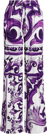 Dolce & Gabbana Pantaloni con stampa grafica - Bianco