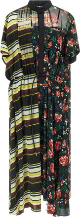 sacai Multicolor Pattern Mix Dress