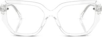 Swarovski 53mm Geometric Optical Glasses in Crystal at Nordstrom