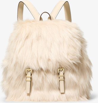 Michael Kors Quinn Medium Faux Fur Backpack