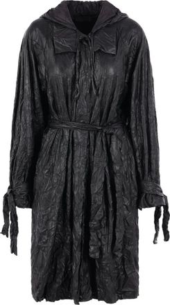 Maria Calderara Cappotto con cappuccio - Nero