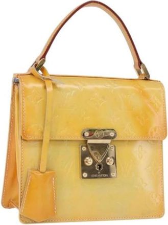 Louis Vuitton Tweedehands leren Louis Vuitton tassen - Dames - Vintage Handtas - Geel - ONE Size - Vintage