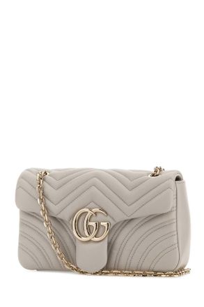 Gucci Womens Chalk Nappa Leather Medium Gg Marmont Shoulder Bag Sphinx Borse A Tracolla