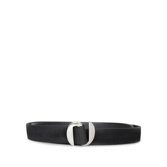 Orciani Accessoires, Heren, Zwart, 95 CM, Su&egrave;de, Zwart Su&egrave;de Riem met Metalen Gesp