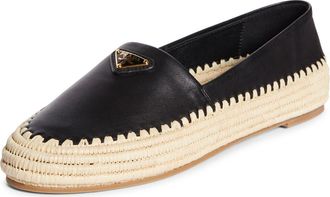 Prada Platform Espadrille in F0002-Nero at Nordstrom, Size 10Us