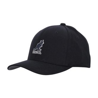 Kangol Zwarte wollen Flexfit gebogen klep pet - Heren - Petten - Zwart - L/Xl - Wol - Accessoires