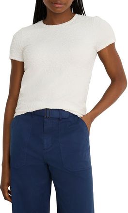 Nic+Zoe Crinkle Texture T-Shirt in Paper White at Nordstrom, Size Xx-Large