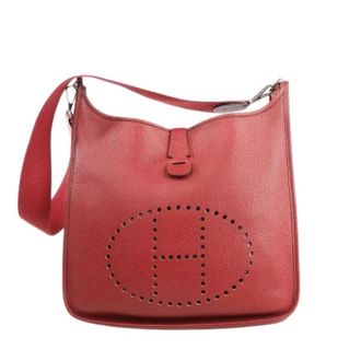 Herm&egrave;s Pre-owned Cross Body Bags, female, Red, Size: ONE SIZE Pre-owned Evelyne II 33 GM