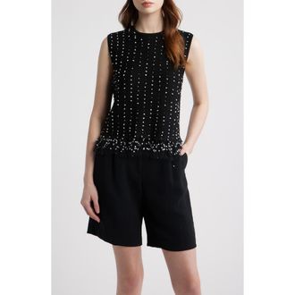 Rag & Bone James Fringe Hem Sweater Tank in Black at Nordstrom, Size Xx-Small