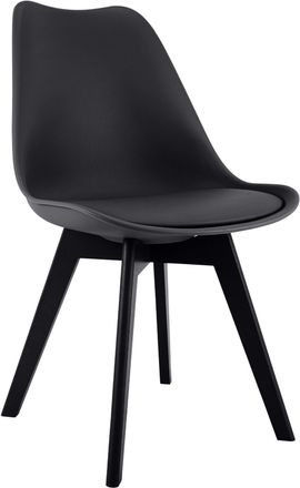Clp Silla con asiento en pl&aacute;stico negro/negro
