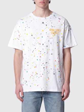 Gallery Dept. T-shirt girocollo in cotone con logo stampato e spalle cadute
