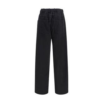 Maison Margiela Womens Black Cotton Casual Pants