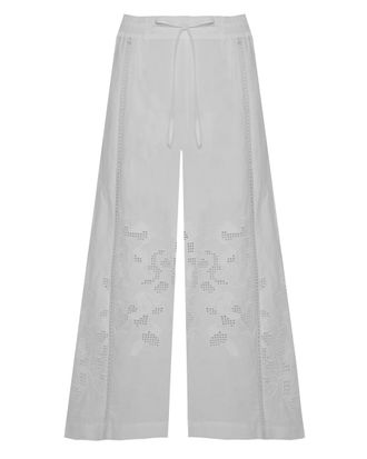 Beatrice .B White 1130 Ri921 Wide Pants
