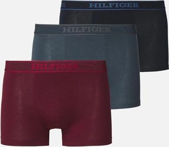 Tommy Hilfiger Mens Tommy Hilfiger Mens Trunks 3 Pack Underwear - Red/Red - Size: 37/36/32