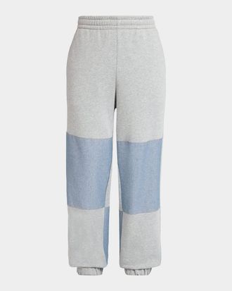 Moncler Men & apos;s Color Block Cotton Denim Sweatpants