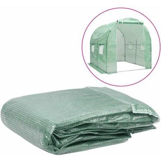 vidaXL Cobertura De Sustituci&oacute;n Para Invernaderos 4 M&sup2; 200x200x200 Cm Verde