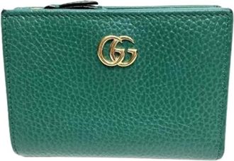 Gucci Pre-owned Portemonnee (bi-fold) - Dames - Vintage Accessoires - Groen - ONE Size - Leer - Vintage