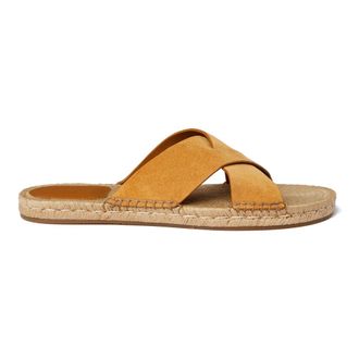 Ermenegildo Zegna Italian Suede Sandals with Rubber Sole